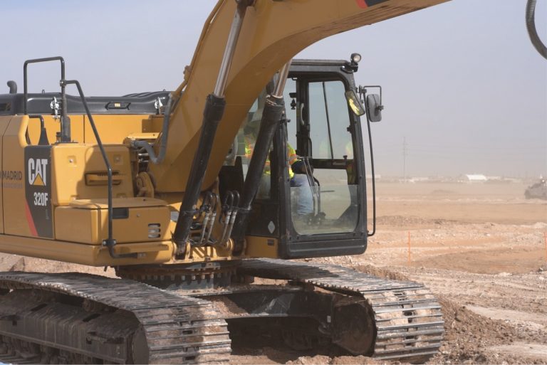 Earth moving equipment at Betenbough Homes.